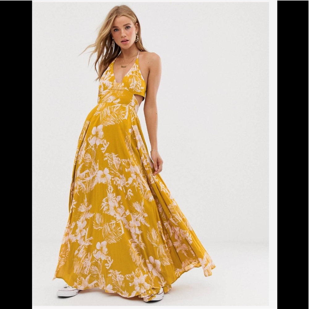 Free People Lille maxi dress yellow S